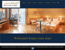 Tablet Screenshot of hotelbreisacherhof.de